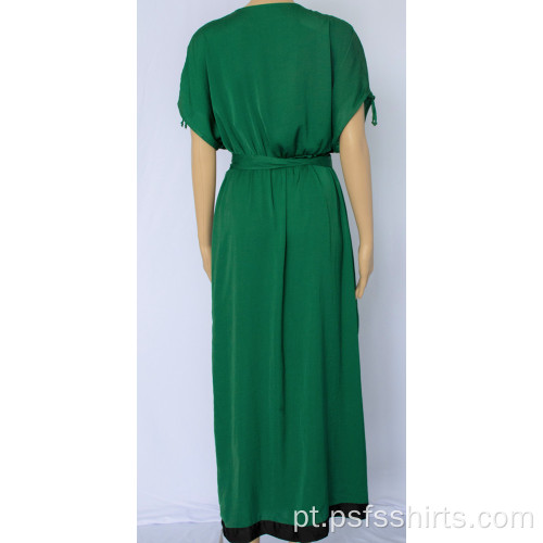 Vestido feminino Temperament com decote em V